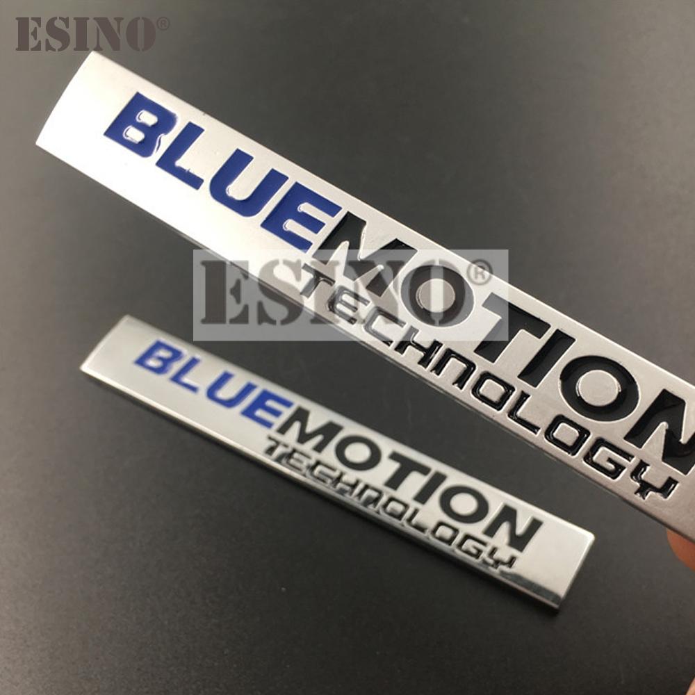 AABIN1 Car Styling 3D Metal Chrome Zinc Alloy Emblem Blue Motion Technology Car Body Badge Emblem For Volkswagen Golf Passat Tiguan