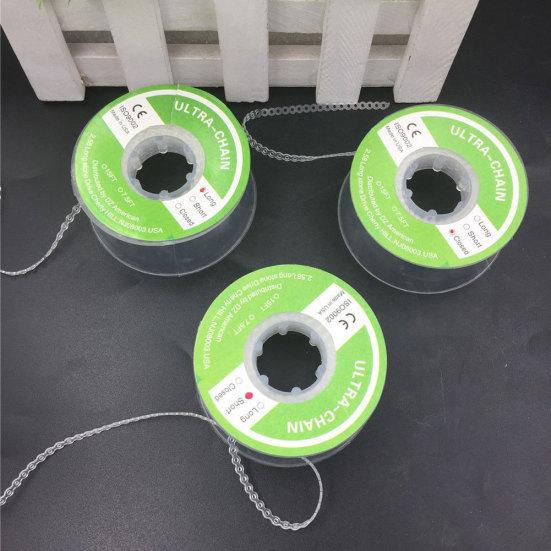 Zubařská pomůcka Ortodontická elastická čirá pryžová páska Ultra Power Chain 3 typy
