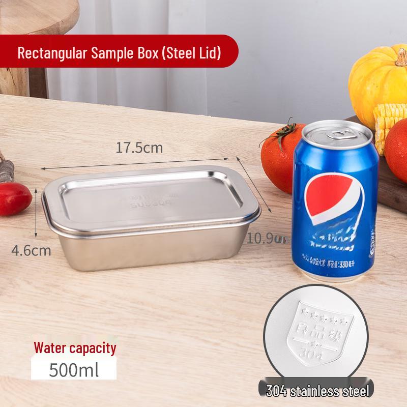 304 Stainless Steel Rectangular Food Sample Container
