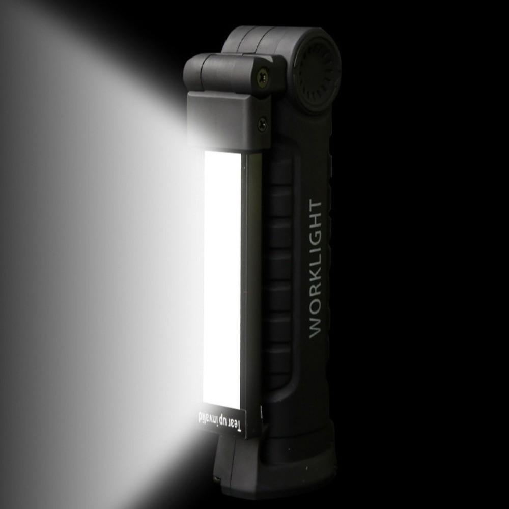 Dimmable LED Flashlight Waterproof Inspection Lamp with Magnetic Hook COB LED Work Light  Camping
