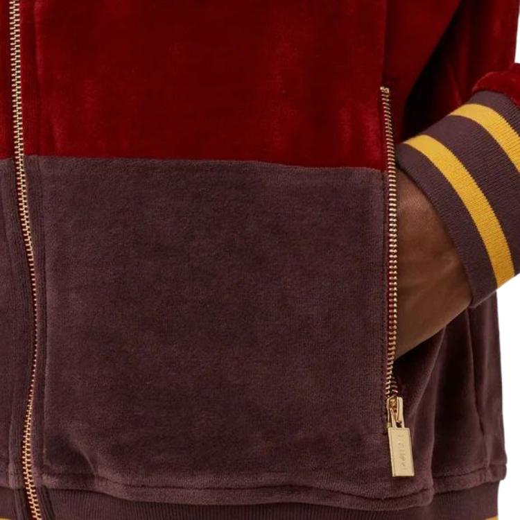 Puma Barevně blokovaná pruhovaná bunda s retro zipem a stojáčkem Pánské bundy Červená 534777-01