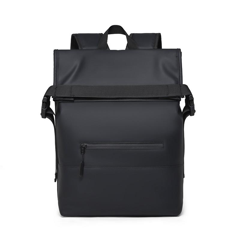 European Roll-up Backpack Simple Business Roll-up Top Roll-up Cover Casual Backpack Outdoor Travel Student Bag