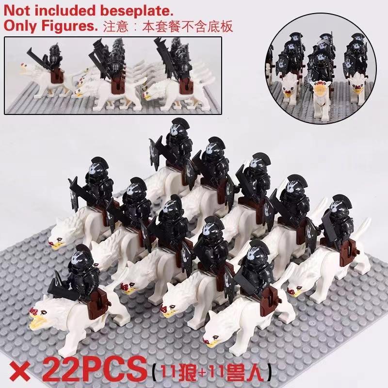 Medieval Military Lord Of Elven Guard Army Orcs Figures Building Block Dwarves Warriors The Rings Children Mini Assembled gift