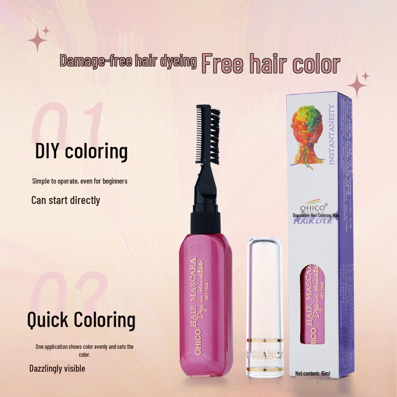 15-Color Washable Anime Hair Dye Pen for Hot Spot Hair Styling