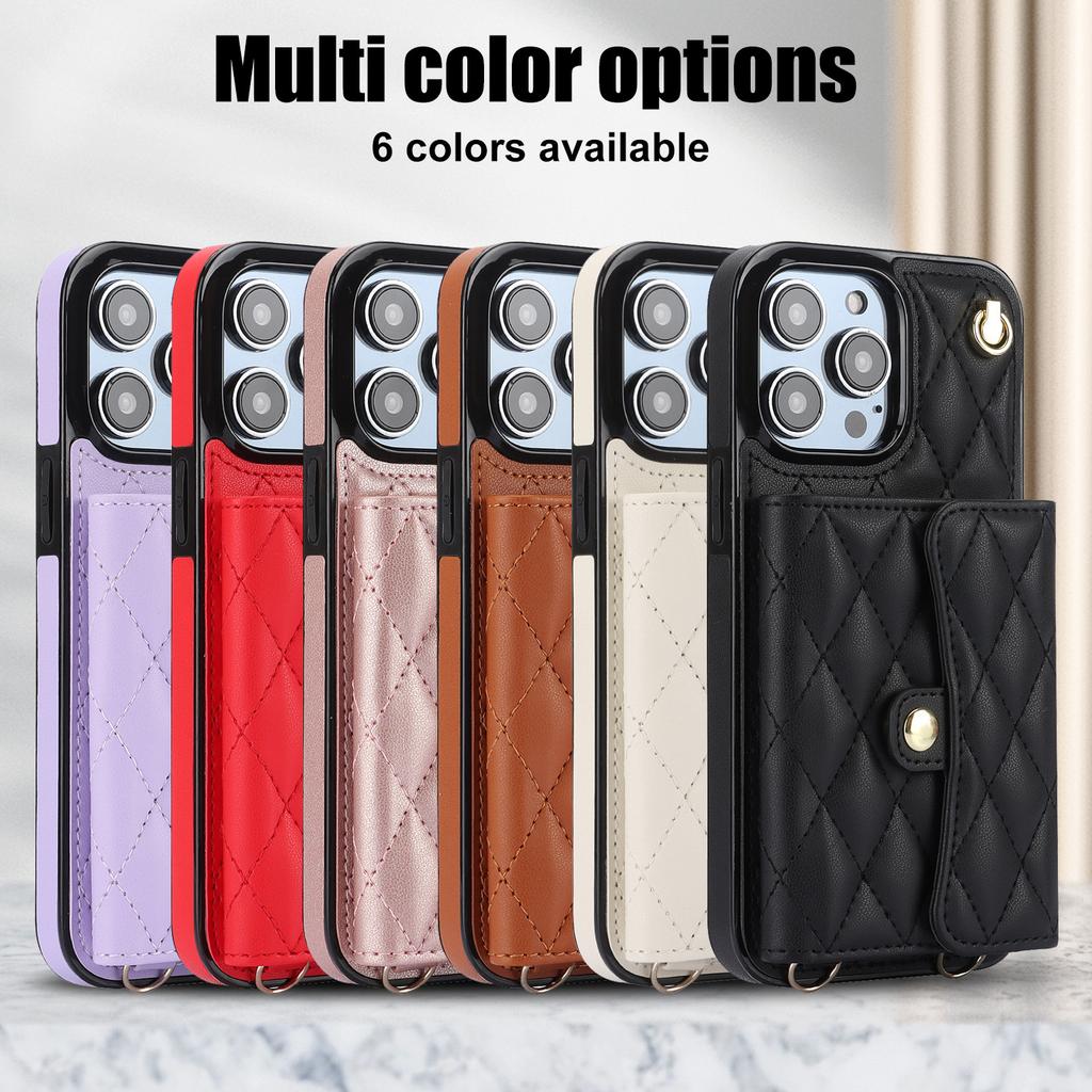 The new iPhone17 crossbody mobile phone case is suitable for Apple 14 organ card bag protective case 16 small fragrant wind diagonal span case.