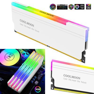 5V-3PIN ARGB DDR Heatsink Aura Sync Heat Spreader Cooler with Thermal Silicone Pad for Desktop Computer PC Memory