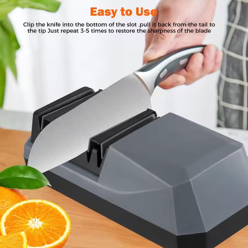 Ascuțitor electric de cuțite în 3 etape Sistem profesional de ascuțit cuțite cu discuri diamantate, Potrivit pentru cuțite de bucătărie