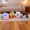 Cute Marine Animal Plush Keychain - Penguin & Dolphin Inflatable Ring Toy Pendant.