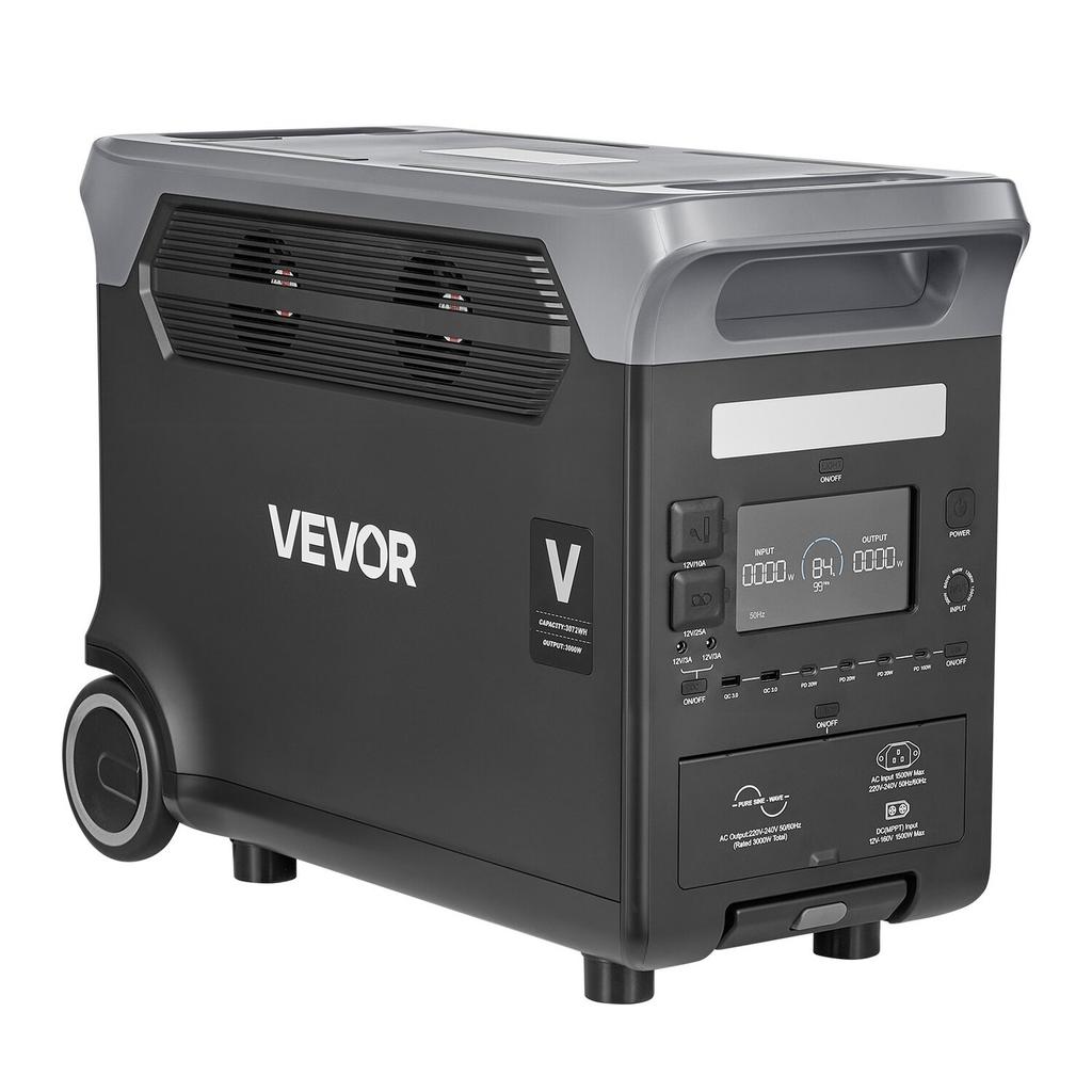 Portable Power Station, 3000W Solar Generator Power Station, 3072Wh LiFePO4 Battery Backup with 13 Output Ports for for Home Emergency, Outdoor