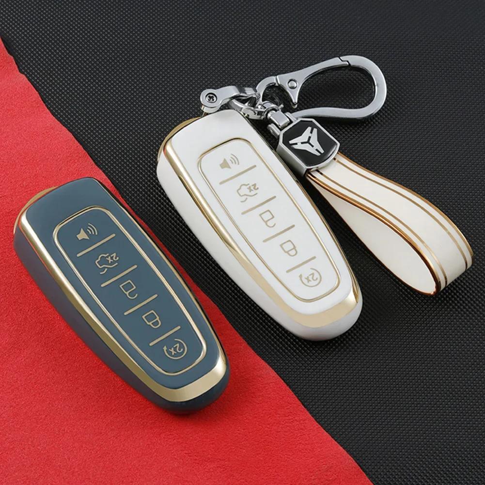 5 Button TPU Car Key Cover Case for Ford Edge Explorer Escape Focus Taurus Flex for Lincoln MKS MKT MKX MKZ Navigator Key Cover