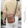 Herren Umhängetasche Wasserdicht Große Kapazität Messenger Bag Verstellbarer Riemen Outdoor Reise PU Leder Lässig Schlicht Allround-Taschen