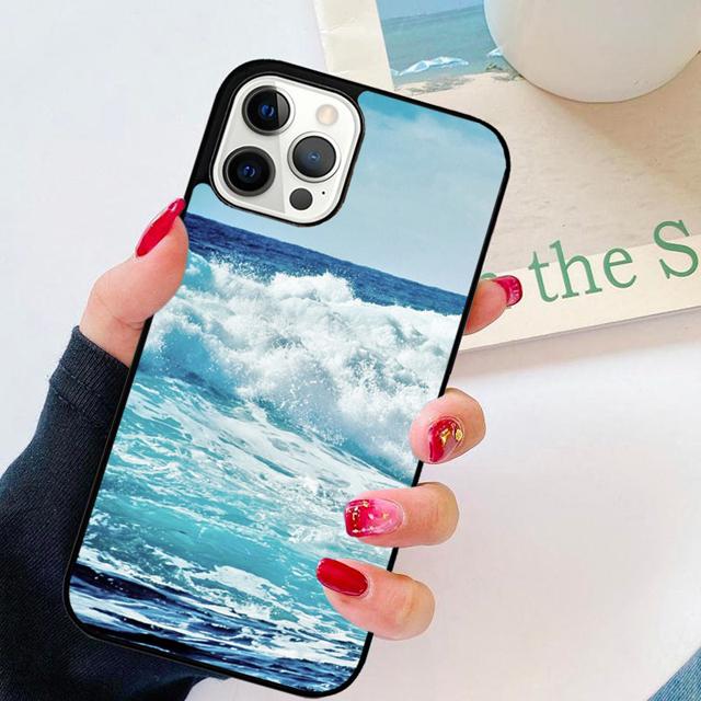 The Waves Ocean Water Phone Case Back Cover for iPhone 17 Air 16 15 14 13 11 12 Pro Max Plus Shell Coque