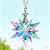 Goddess Style Crystal Snowflake Car Mirror Pendant - High-End Interior Ornament