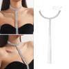 Elegant Diamond Tassels Choker Necklace for Women Adjust Clavicle Chain Party Wedding Necklace Fashion Jewelry Girl Gift