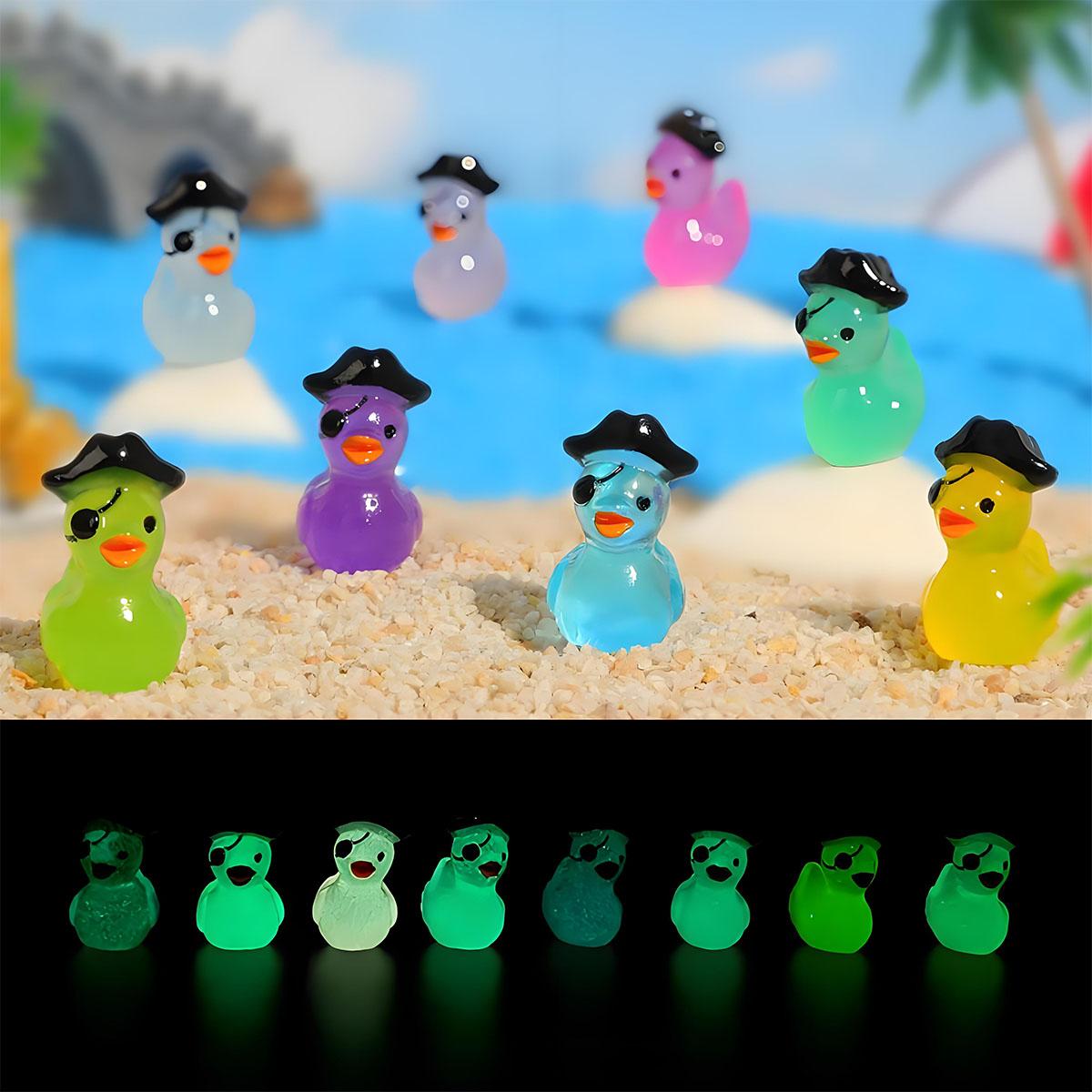 10 / 20pcs Mini Resin Duck Figures Tiny Pirate Ducks Figurine Miniature Animals Ornaments Ideal for DO-IT-YOURSELF Fairy Garden Glass Container