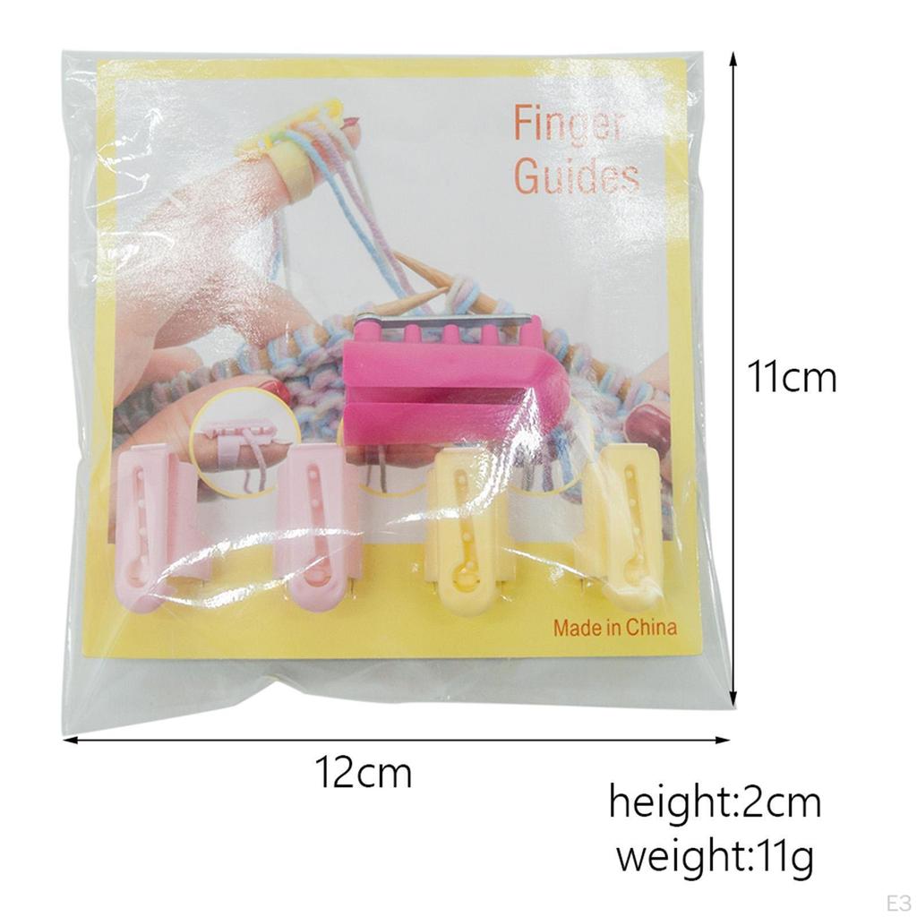 Set de 5 piese Ghid de fire pentru tricotat și croșetat, Suport pentru deget, Degetar, Cârlig,