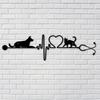 Veterinary Heartbeat Dog Cat Metal Wall Art Rustic Home Decor Outdoor Garden Gift