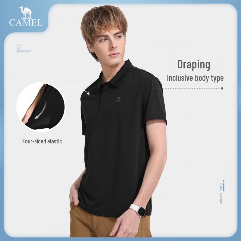 Camel Men's Quick-Dry Polo T-Shirt