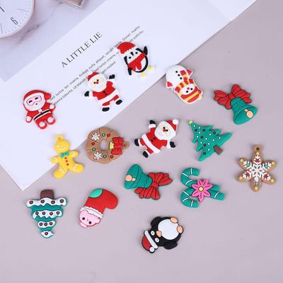 Christmas Series PVC Rubber Hair Clip Patches & DIY Accessories