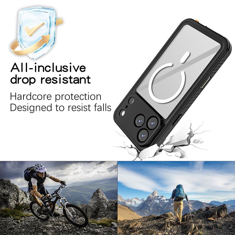 Magnetic Waterproof Phone Cases for iPhone 17 Pro Max Air Case 360 Full Body Protection Preminum Shockproof Cover for iPhone 17