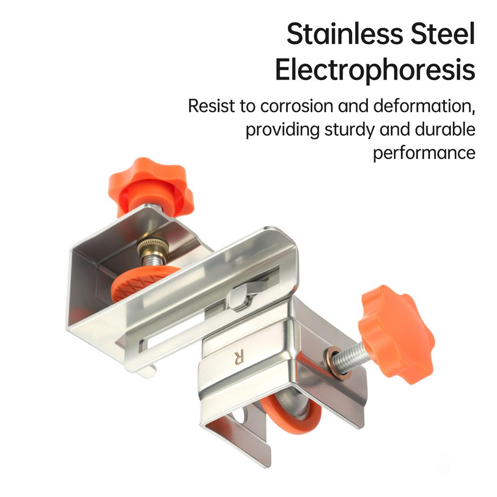 4 Pack Stainless Steel Drawer Front Installation Clamps for Woodworking Panel Mounting Clamps Easy To Use Professional