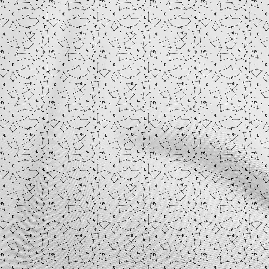 oneOone Cotton Flex Blue Fabric Celestial Diy Clothing Quilting Fabric Print Fabric By Yard 40 Inch