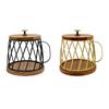 Coffee Pod Holder, Metal Large Capacity Wooden Coffee Capsule Holder Container for Countertop, Kitchen, Cafe, Desktop, Office
