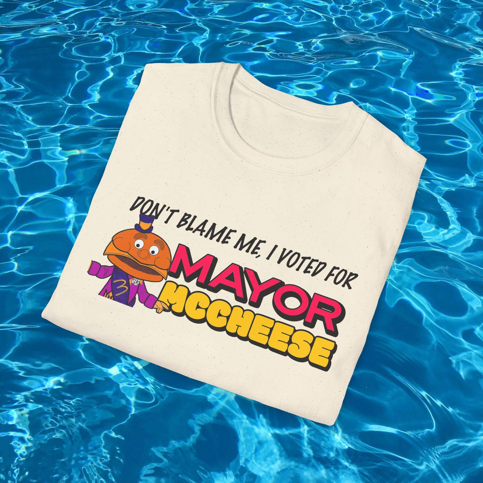 Mayor McCheese Political Satire T-Shirt, Liberal Humor Meme Tee S
