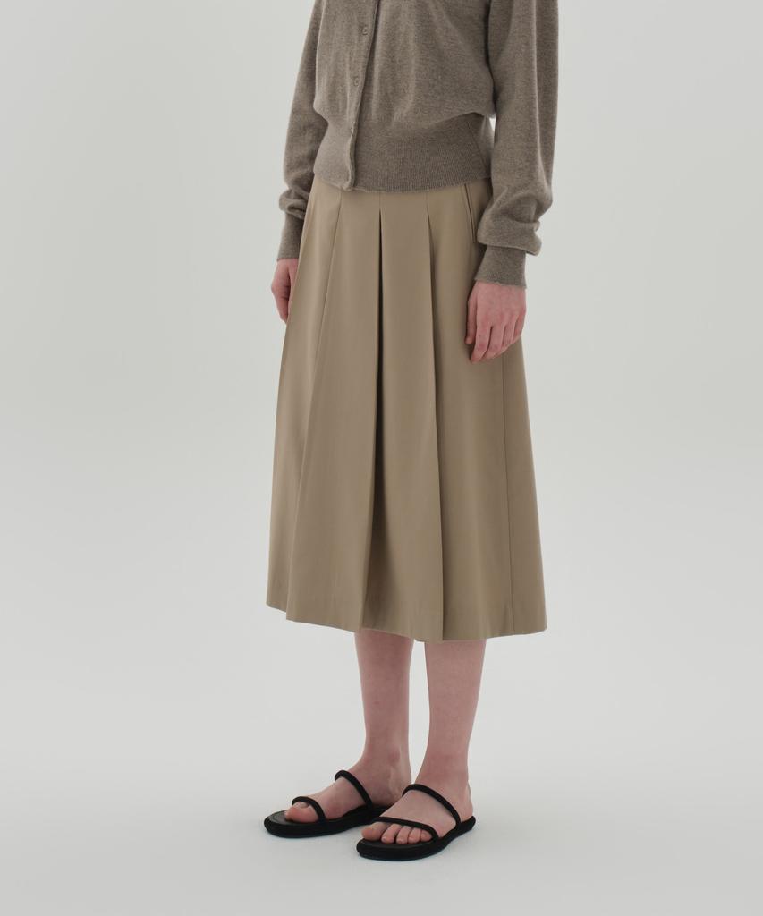 Jun By Jun K A-Line Pleated Skirt_Cappuccino
