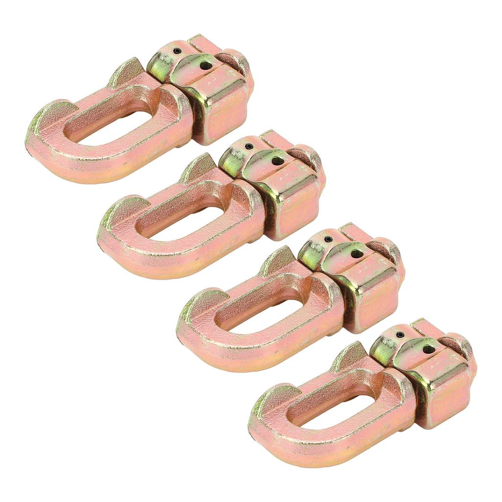 4Pcs L Track Double Stud Tie Down Fitting Carbon Steel L Track Rail Double Stud Fitting for Truck Bed Trailer   Control Pickup RV ATV