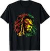 NEW LIMITED Jamaican Lion Jamaican Rasta Flag Lion Of Judah Reggae Music T-Shirt