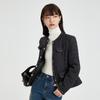 Women's Korean Style Crew Neck Padded Jacket