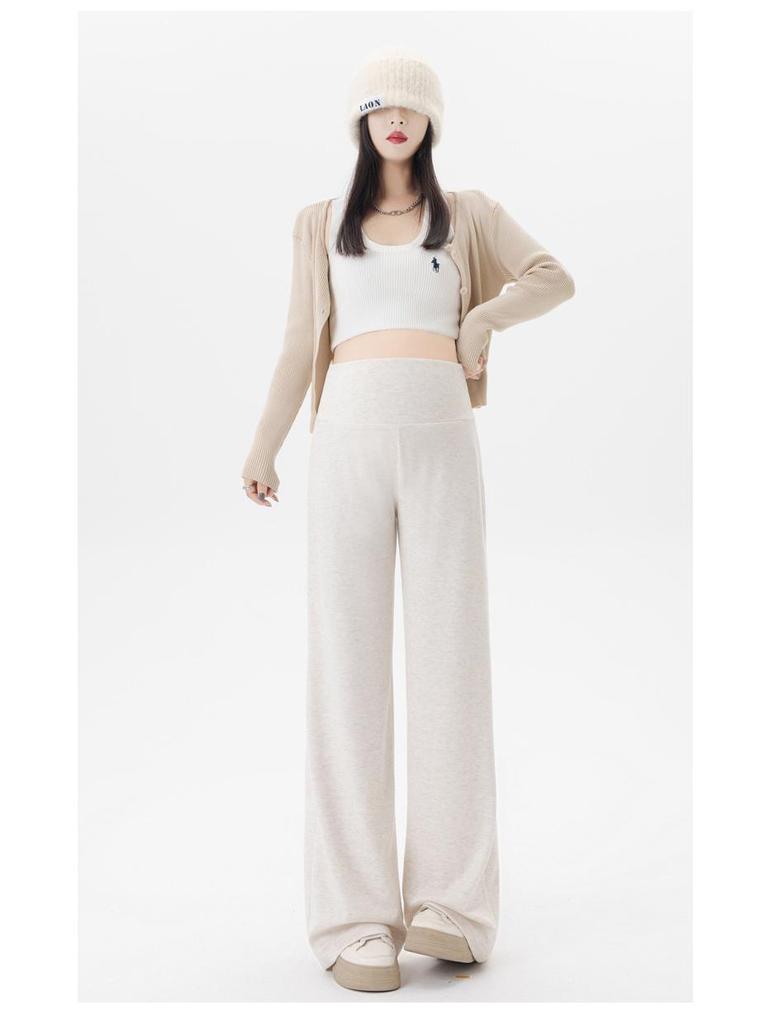 Spring/Autumn Maternity Wide-Leg Pants – Loose-Fit, Non-Slip Waist, Lightweight & Casual