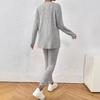 Europe, America 2024 Autumn and Winter Casual Turtleneck Knitted Long-sleeved Suit Women's Foreign Trade Sweater Loose Trousers Two-piece Set