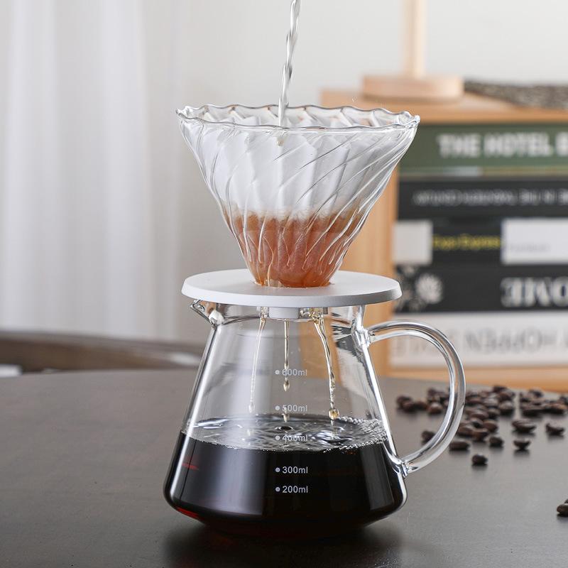 Sada skleněné konvice na kávu z borosilikátového skla Kávový set Sdílecí konvice Kávový filtr Hrneček Filtr