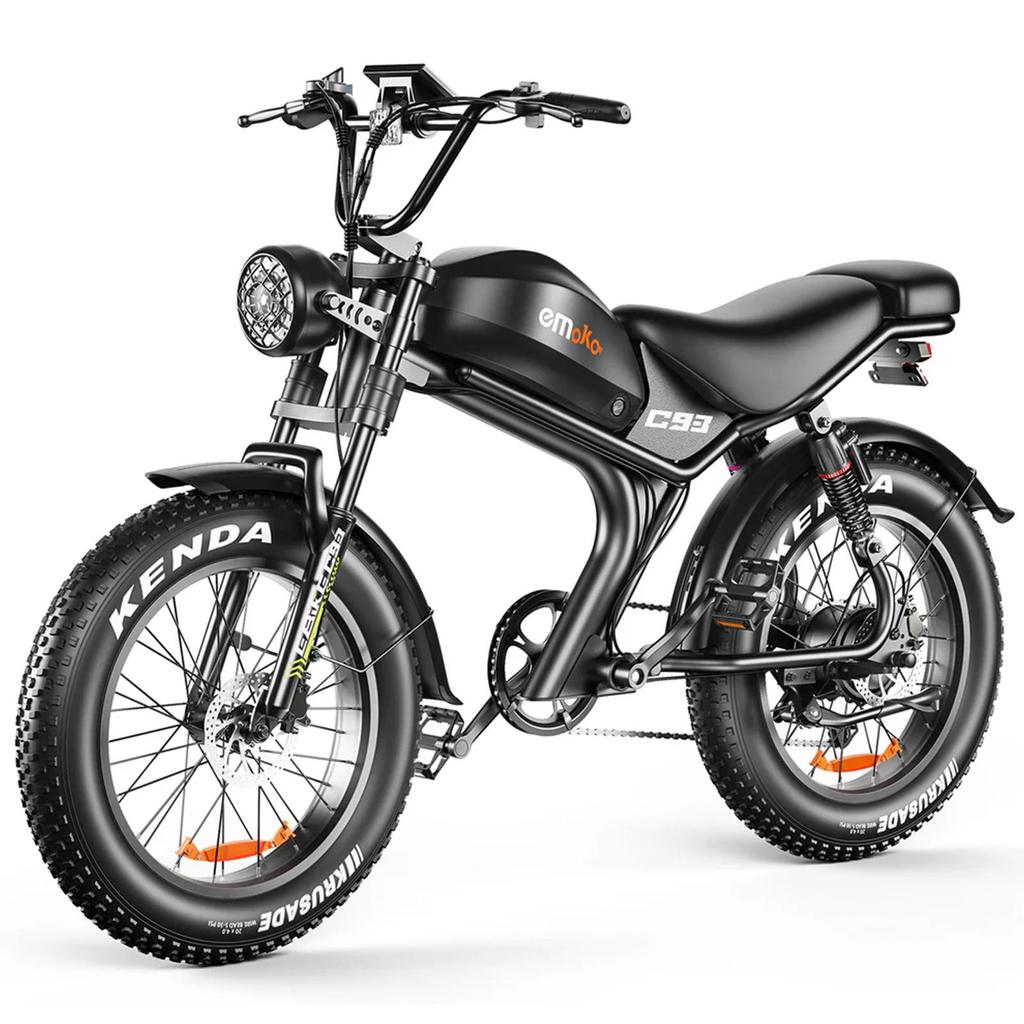 Electric Bicycle EMOKO C93 1000W Motor Electric Bike Adult Top Speed 50Km/h 48V 20AH Max Range 90Km Load Black