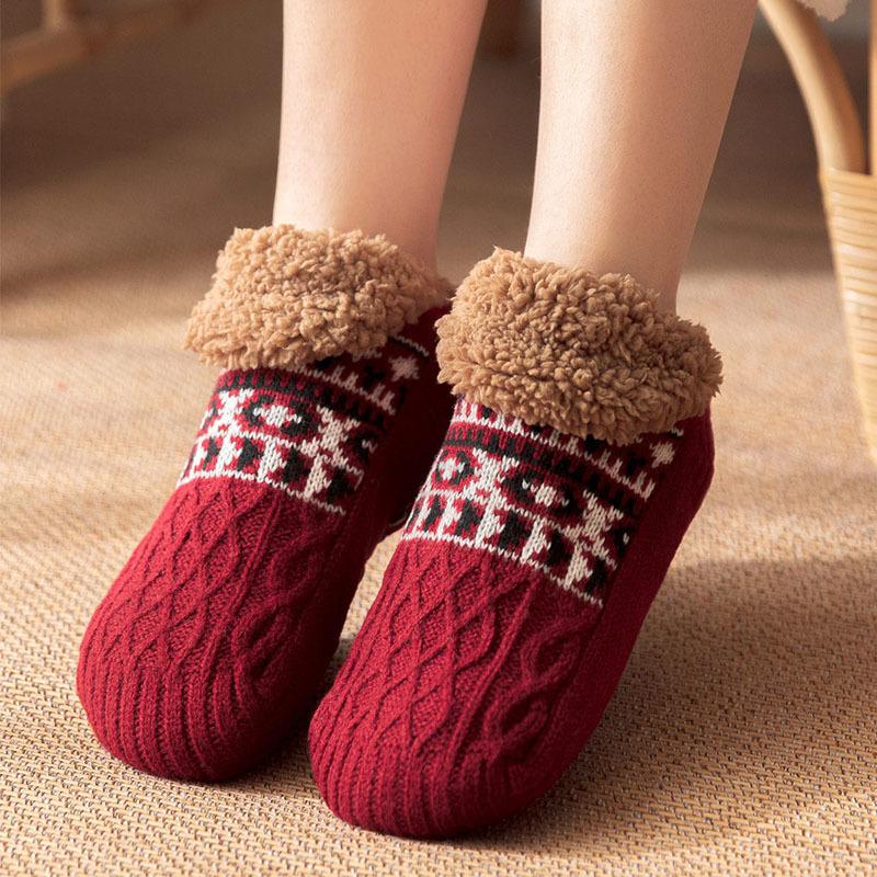 Fall Winter Warm Floor Socks Indoor Home Slippers Socks Women Men Socks Snow Socks Sleep Carpet Socks Non-slip Yoga Socks