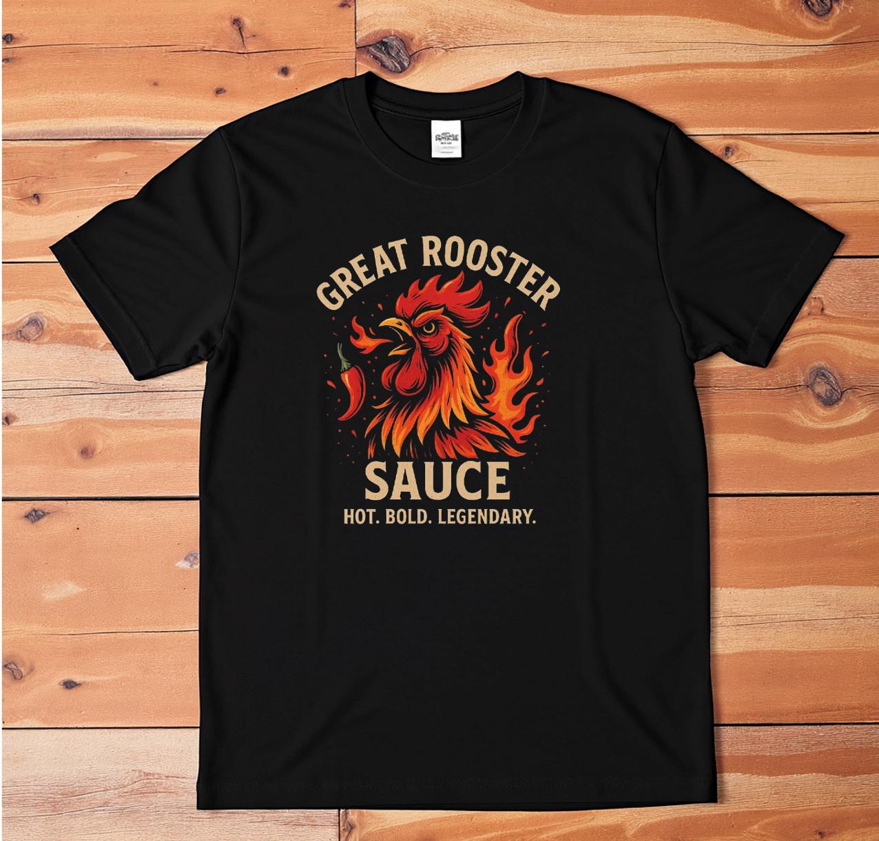 Great Rooster Sauce T-Shirt Funny Hot Sauce Graphic Tee Spicy Food Lover Unisex S