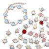 1pc/bag 12x17.5mm Alloy Cat Eye Stone Double Hanging Hole Pendant DIY Bracelet Necklace Earrings Jewelry Accessories