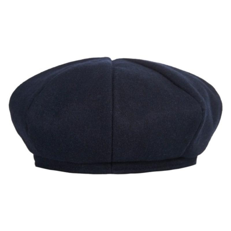 VARZAR Bold Metal Tip Wool Beret Navy
