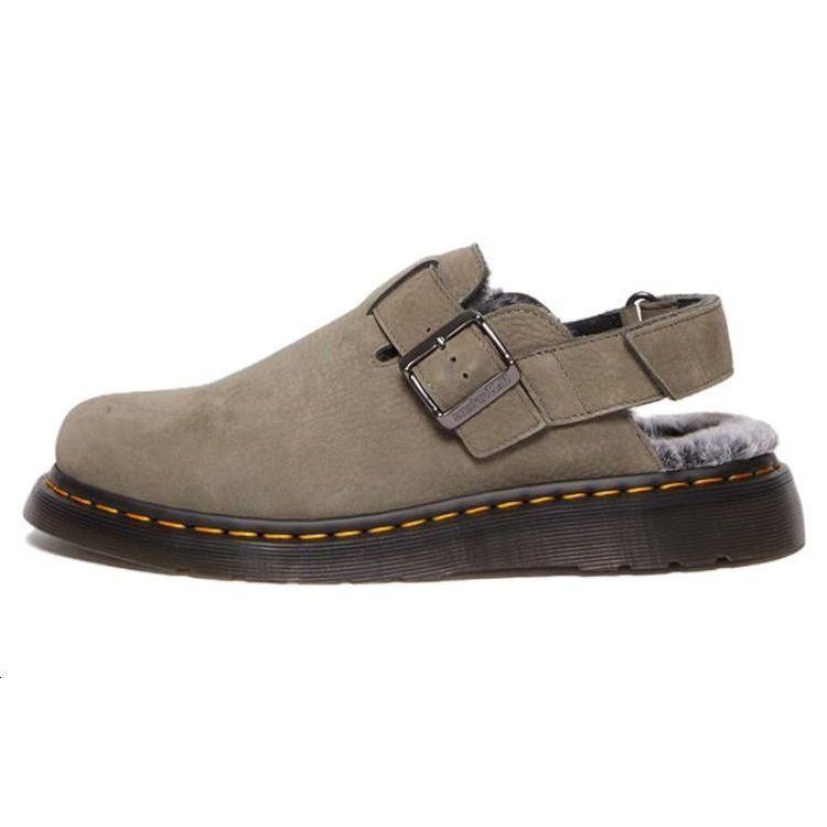 Dr. Martens Leather Versatile Comfortable Casual Shoes Women Shoes Gray 31386059