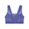 Under Armour Crossback Printed Letter Medium Support Sports Bra Women Underwear Carbon-Blue 1372761-561