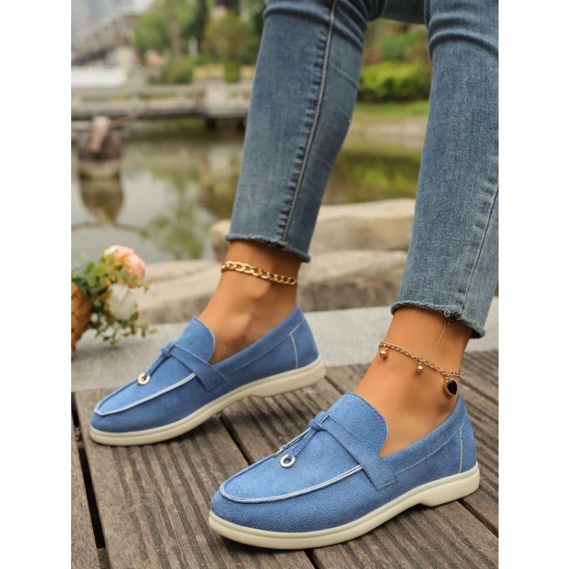 Large Size Women's Shoes New European and American Foreign Trade Pedal High-grade Carrefour Doudou Shoes Women