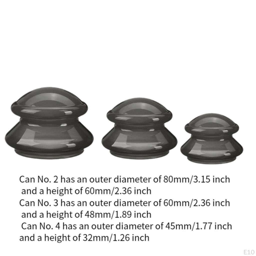 3 sztuki baniek do masażu antycellulitowego, chińskie bańki, profesjonalne bańki próżniowe do ciała i nóg