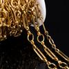 No Fade 1meter Stainless Steel Thin Flat Link Chain Gold&Silver Color Chain for DIY Necklaces Bracelet Jewelry Making Wholesale