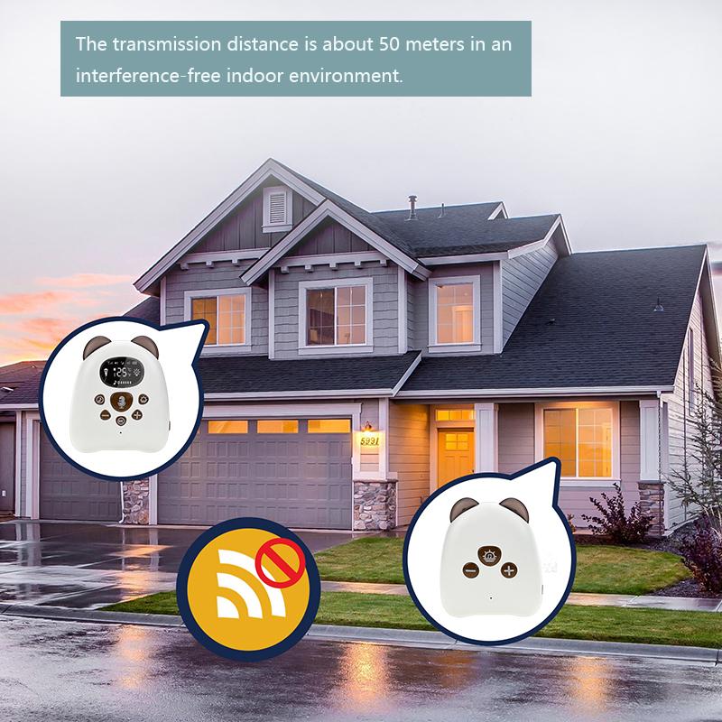 Voice Intercom Baby Monitor 2.4Ghz Wireless Long Range  Audio Sender Reciever Lullaby Temperature Display Nanny Cam V50