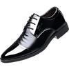 Fashion Men Dress Shoes Patent Leather Oxford Shoes Male Formal  Big Size 38-48 Handsome Men Pointed Toe  for Wedding