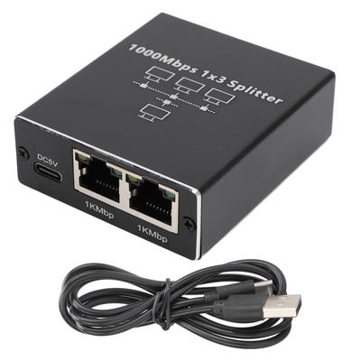 Ethernet Splitter 1 auf 3 1000Mbps LAN Splitter Netzwerk Switch Gigabit Internet Splitter für Cat 6 7