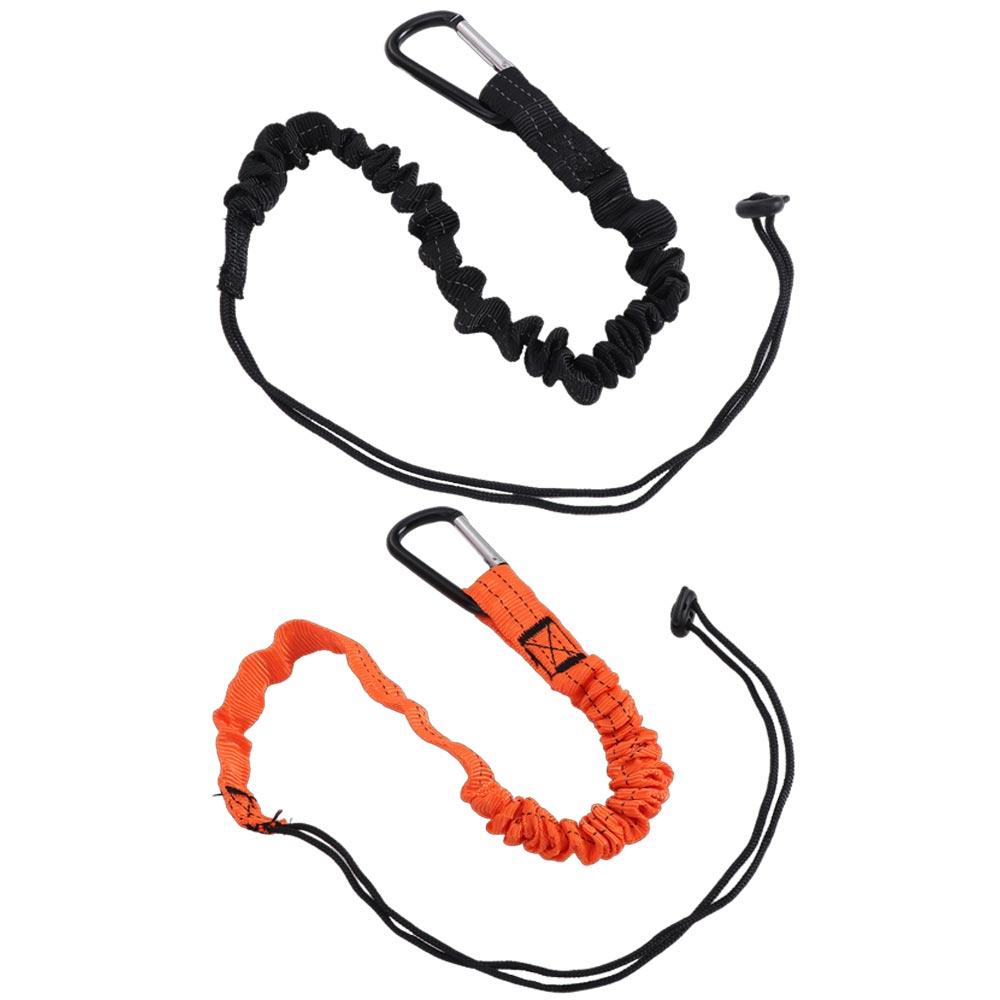 Climbing Working Safety Bungee Tether With Carabiner Hook Tool Lanyard  Outdoor Mountain
