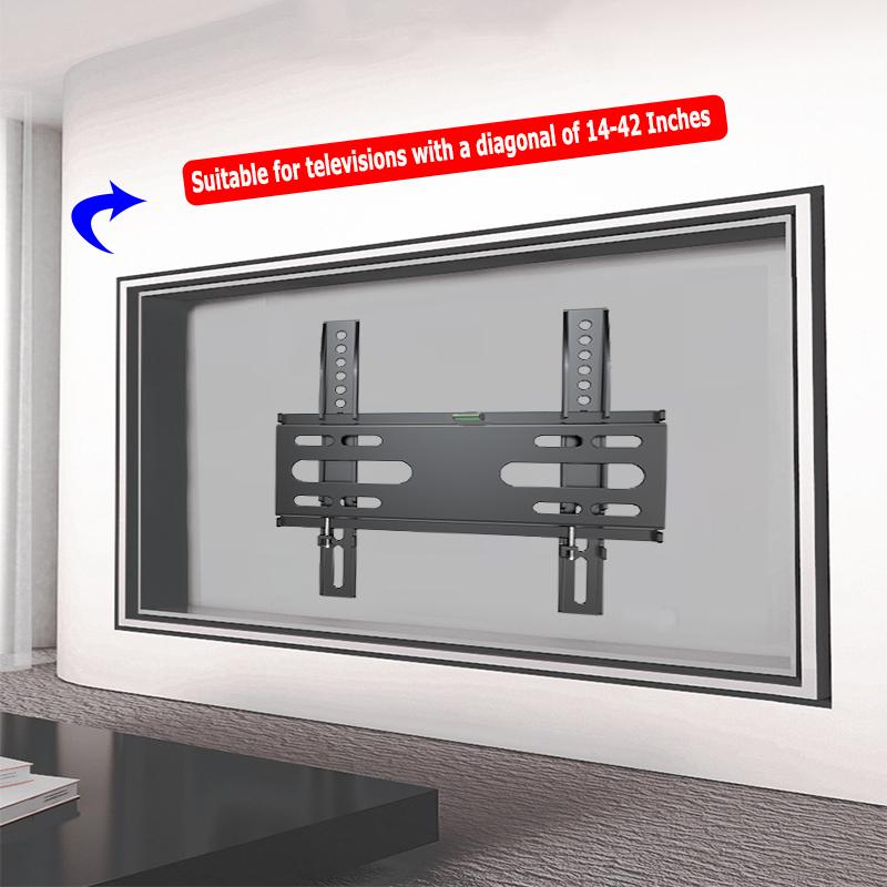 LED LCD TV Wall Mount Bracket Tilt Adjustable Strengthen TV Support for 14''-42'' Load Up To 40kg VESA 200*200